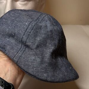 Free Authority Blue Linen/Cotton Flat Cap S/M